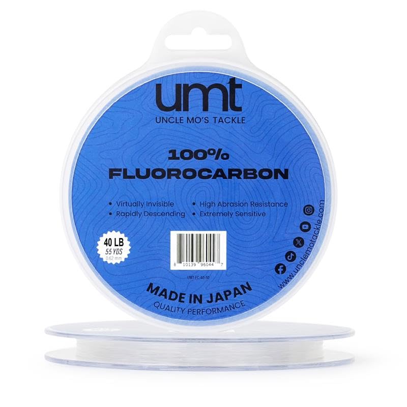 UMT Ghost fluorocarbon fishing line 40lb 55 yards close-up