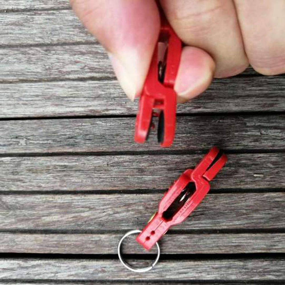 Uncedaran line clip red 3pcs — close-up detail
