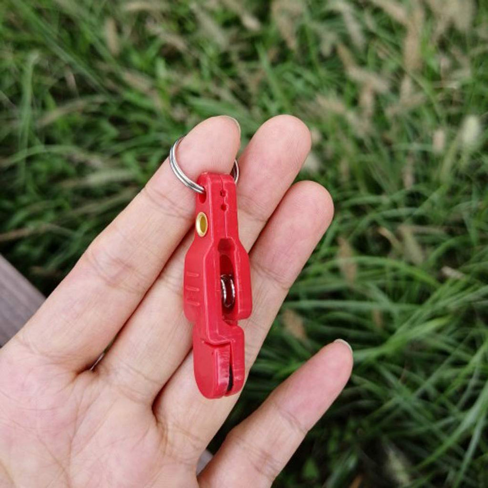 Uncedaran line clip red 3pcs — attached to fishing line
