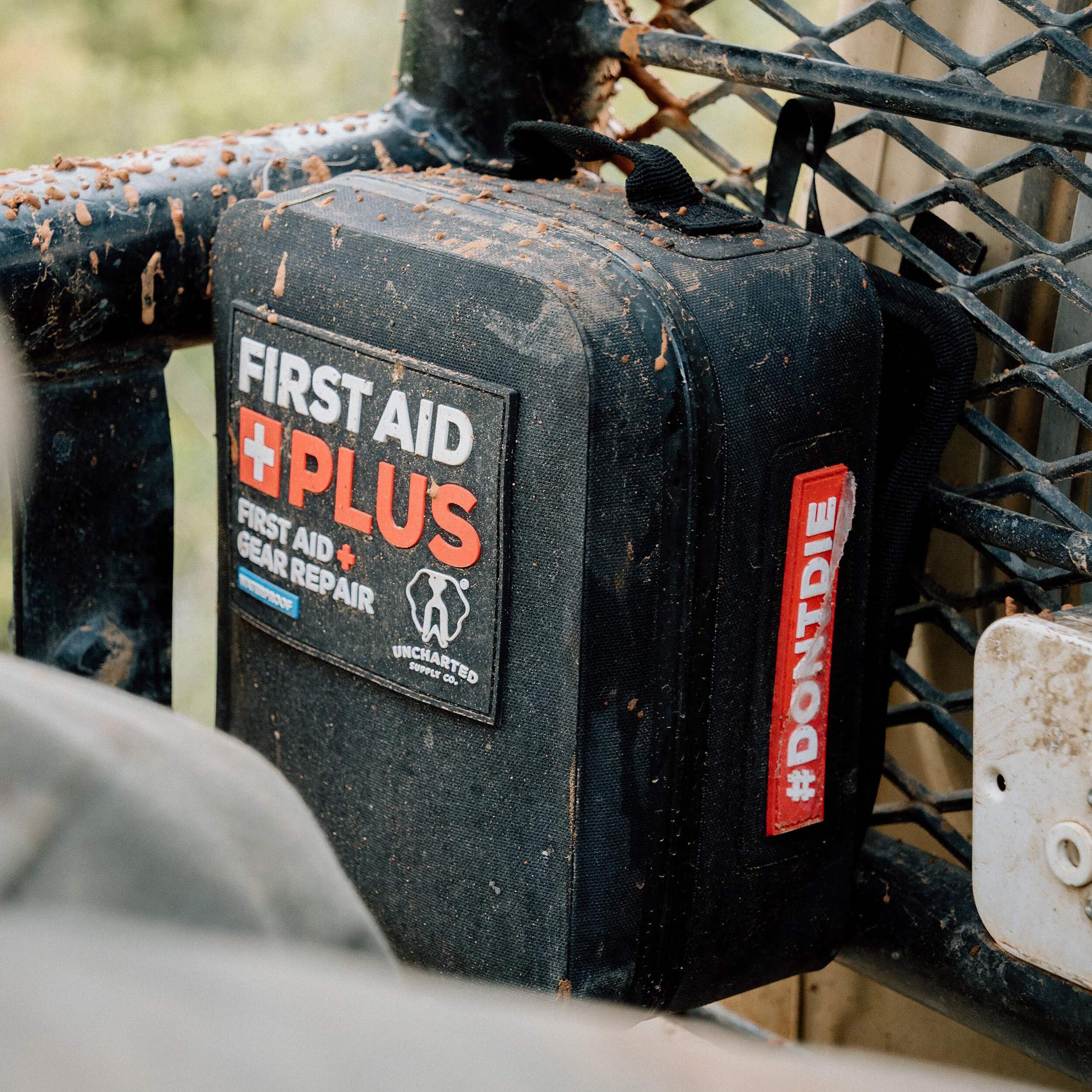 Uncharted Supply Co First Aid Plus labeled pockets simplify refills and tracking
