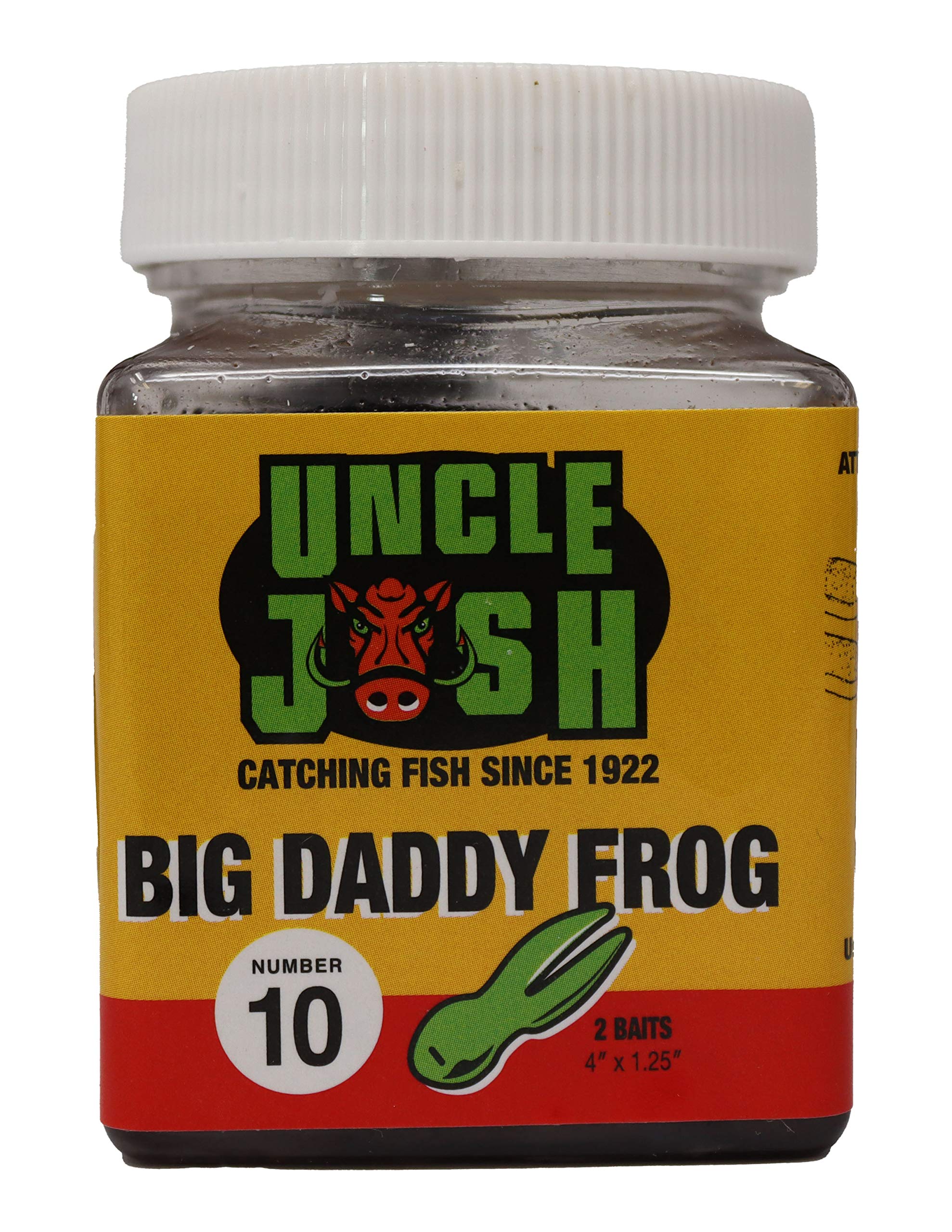 Uncle Josh Bait Large Pork Frog face detail with beveled profile for action.