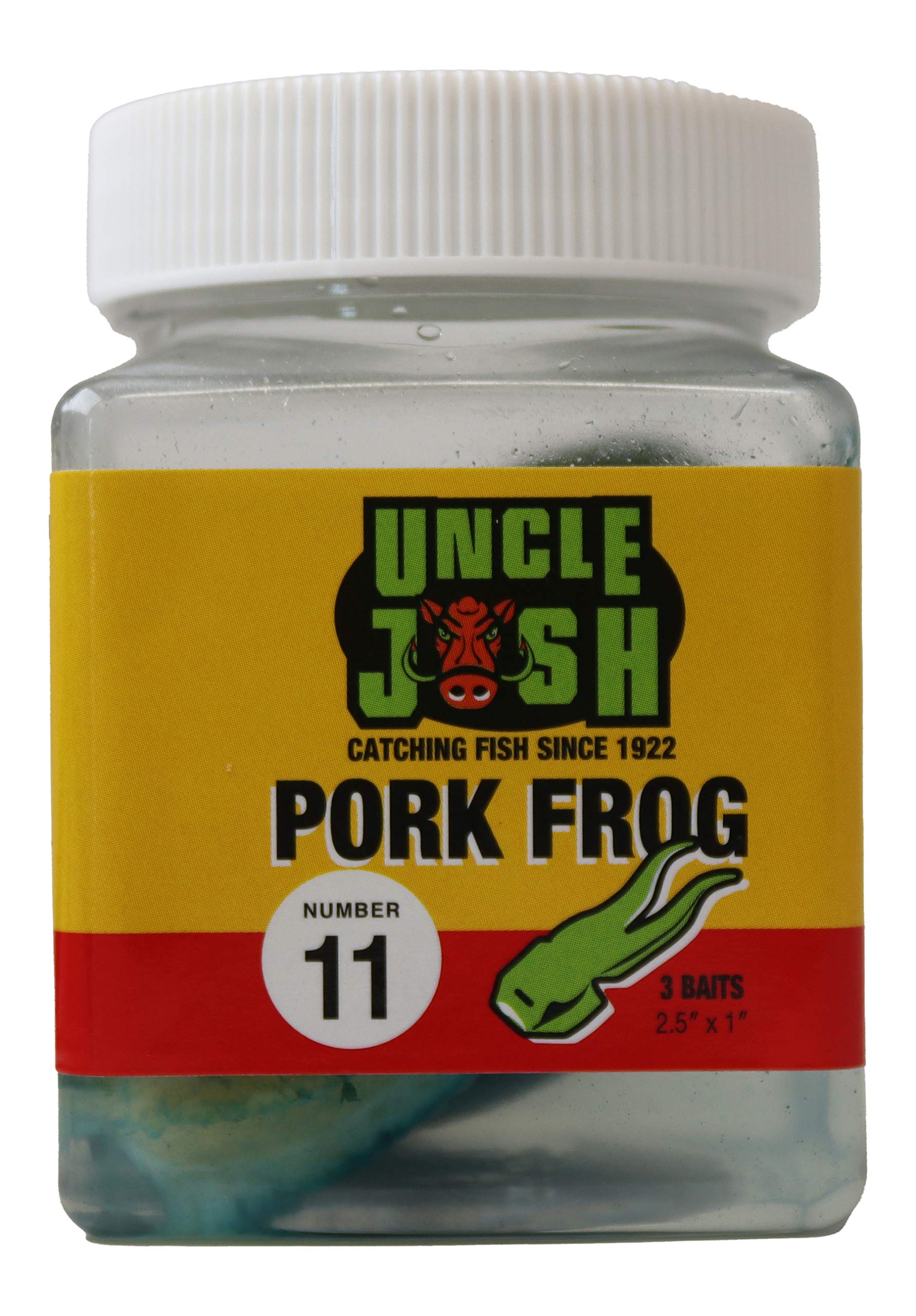 Uncle Josh Pork Frog Black-Blue lure for slower retrieves and visibility