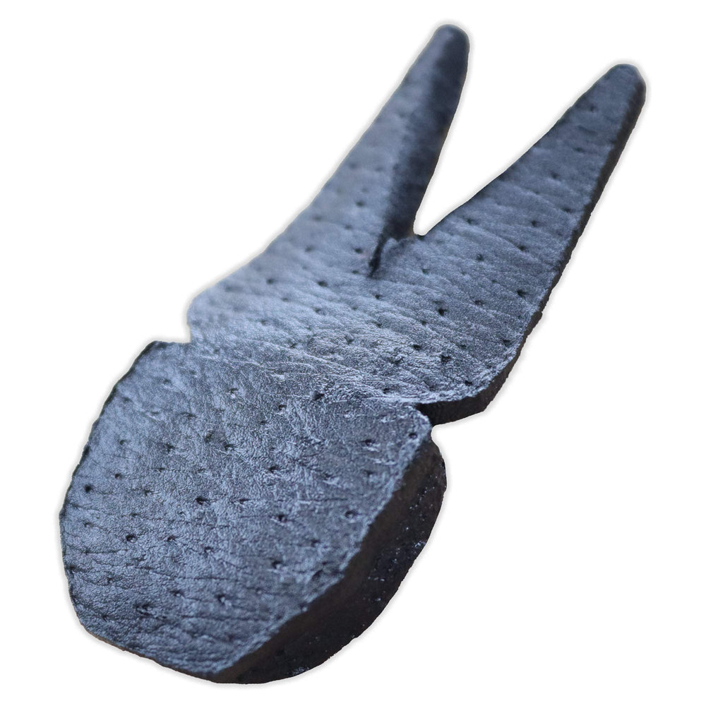 Uncle Josh Pork Frogs Black closeup bait, ideal for bass and pike.