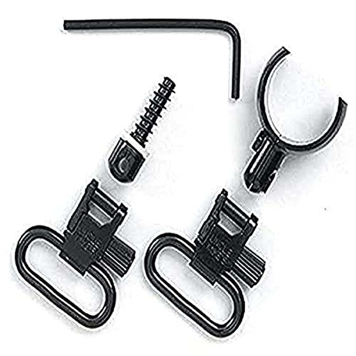 Uncle Mike's blued QD15 SGW-12 swivel base for fast sling attachment.