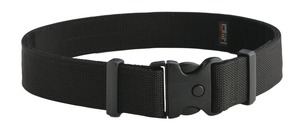 Uncle Mike's Kodra Deluxe Duty Belt: black front view, rugged support.