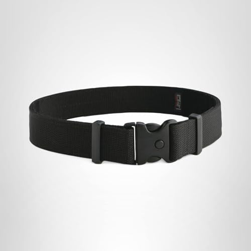 Uncle Mike's Kodra Deluxe Duty Belt: black side view, ideal for modular tool use.
