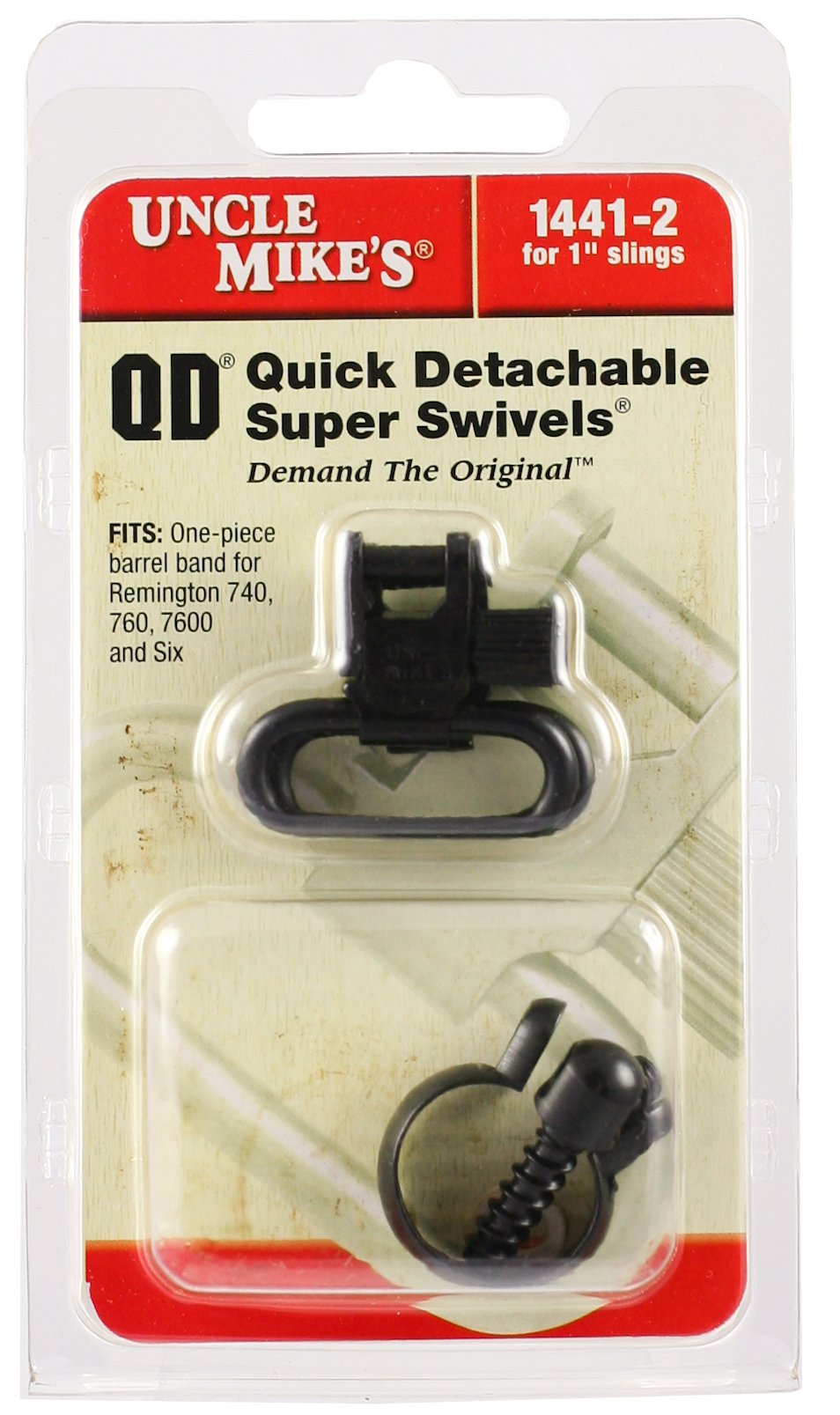 Clam 14412 packaging for Uncle Mike's swivels.