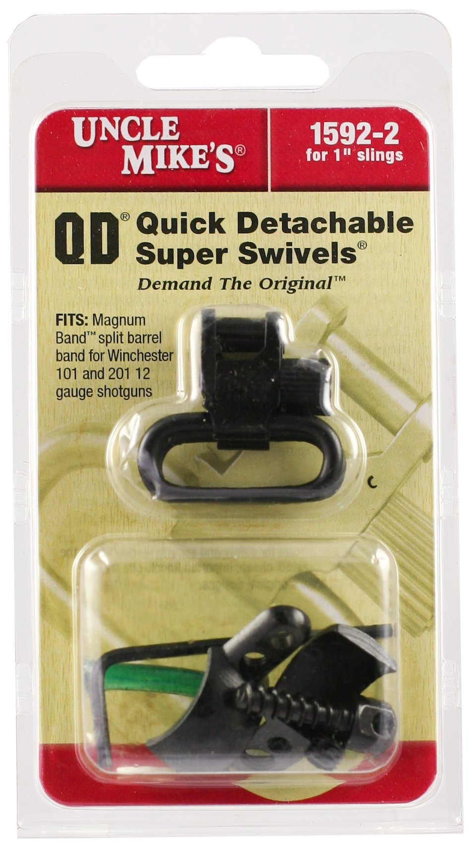 Uncle Mike's wood-screw buttstock base enables secure mounting without tools.