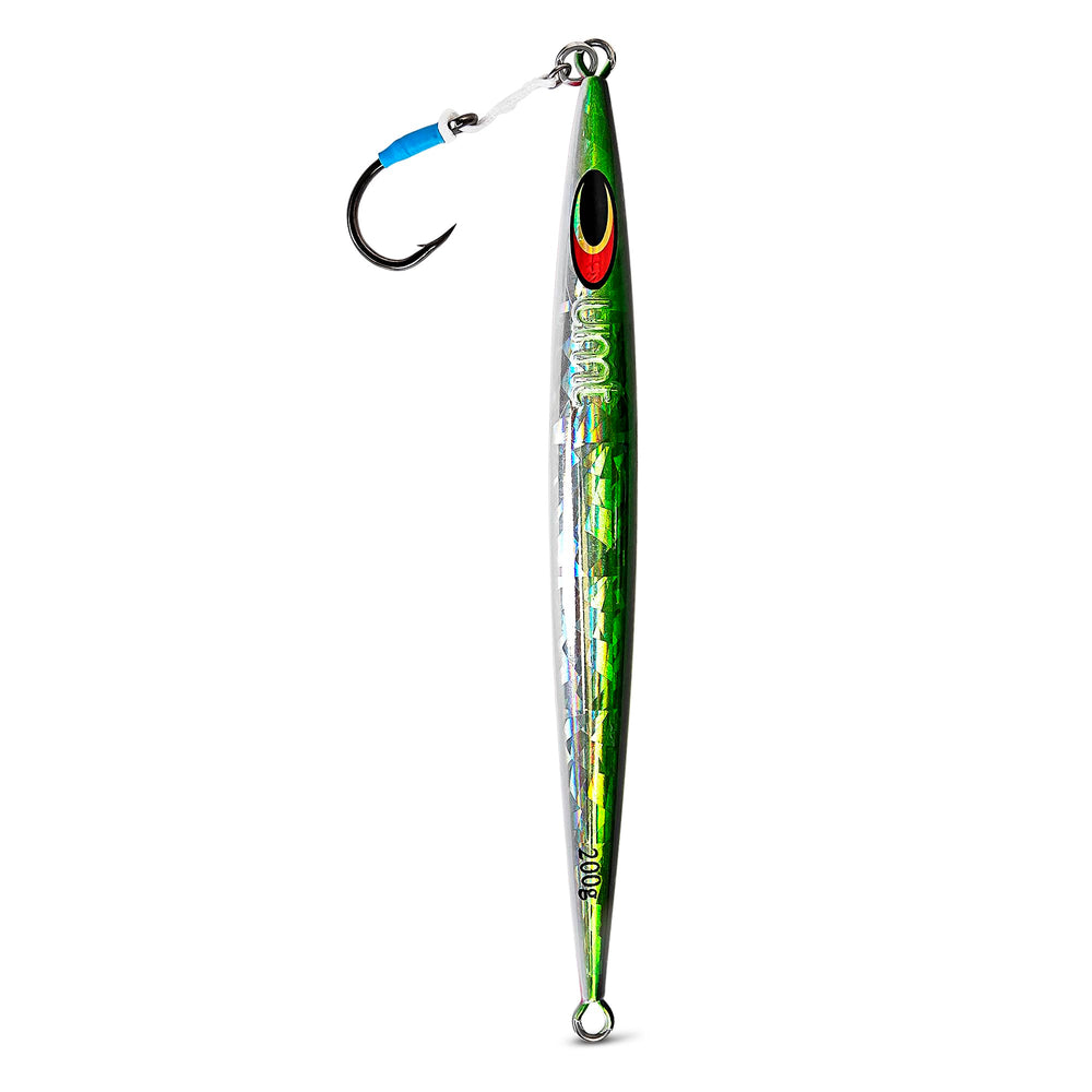 Sand EEL Jig in water showing offshore jigging action