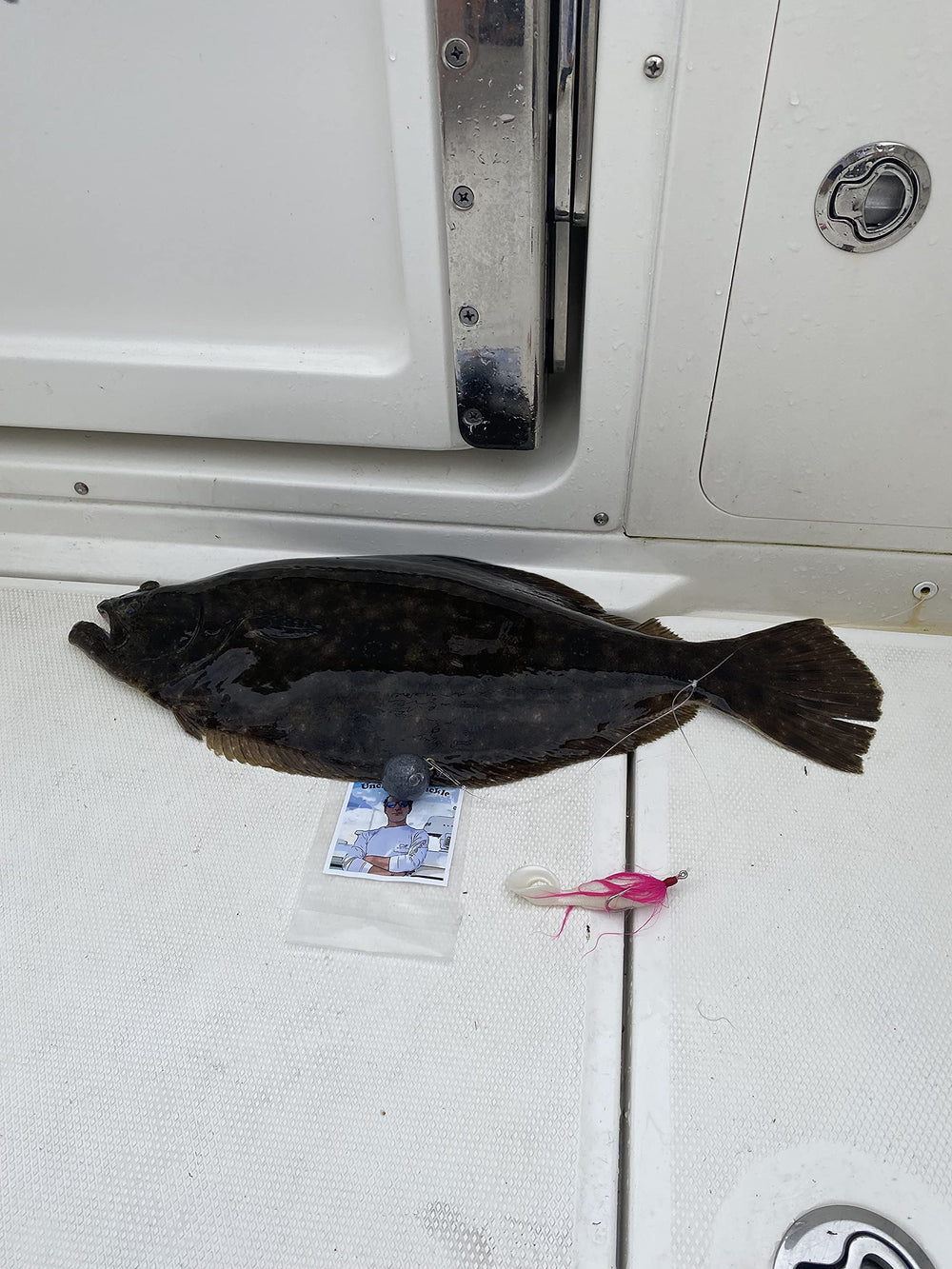 UNCLE MO'S chartreuse bucktail teaser adds visibility in murky water