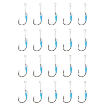 Uncle Mo's heavy-duty jigging assist hook with solid ring for reliable saltwater connections.