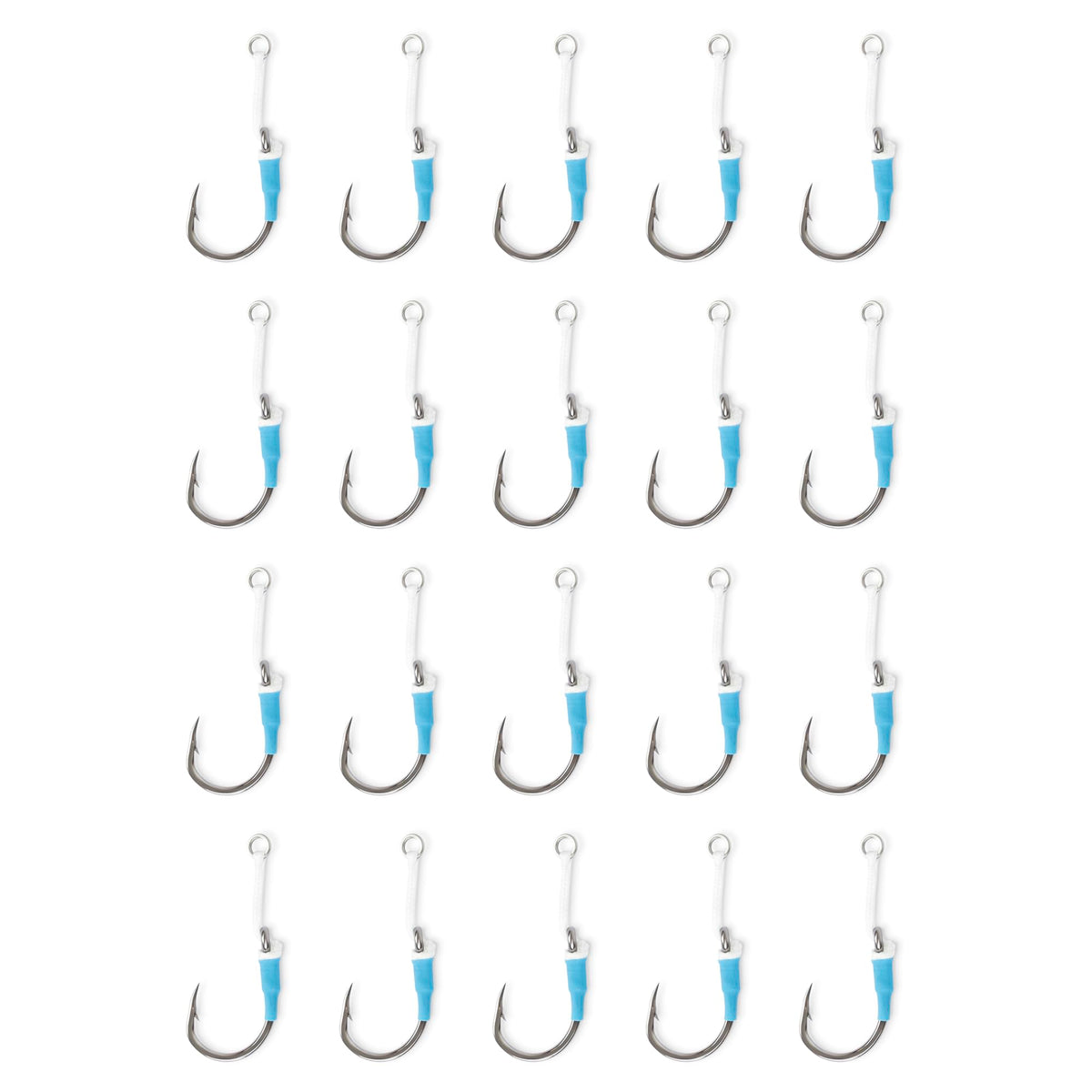 Uncle Mo's heavy-duty jigging assist hook with solid ring for reliable saltwater connections.