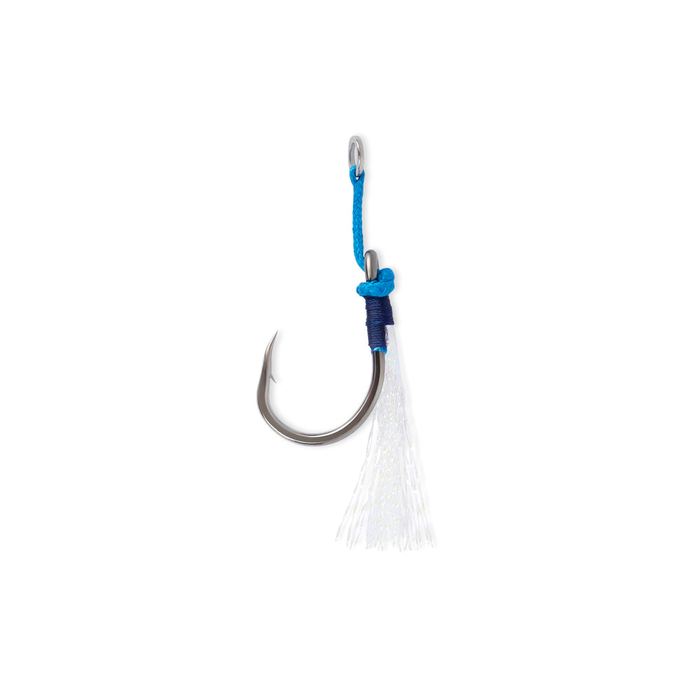 Uncle Mo's Jigging Assist Hooks with solid rings boost strength.