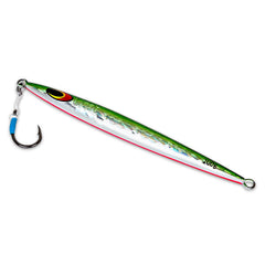 Uncle Mo's offshore tackle, 200g sand eel jig packaged and ready to fish.