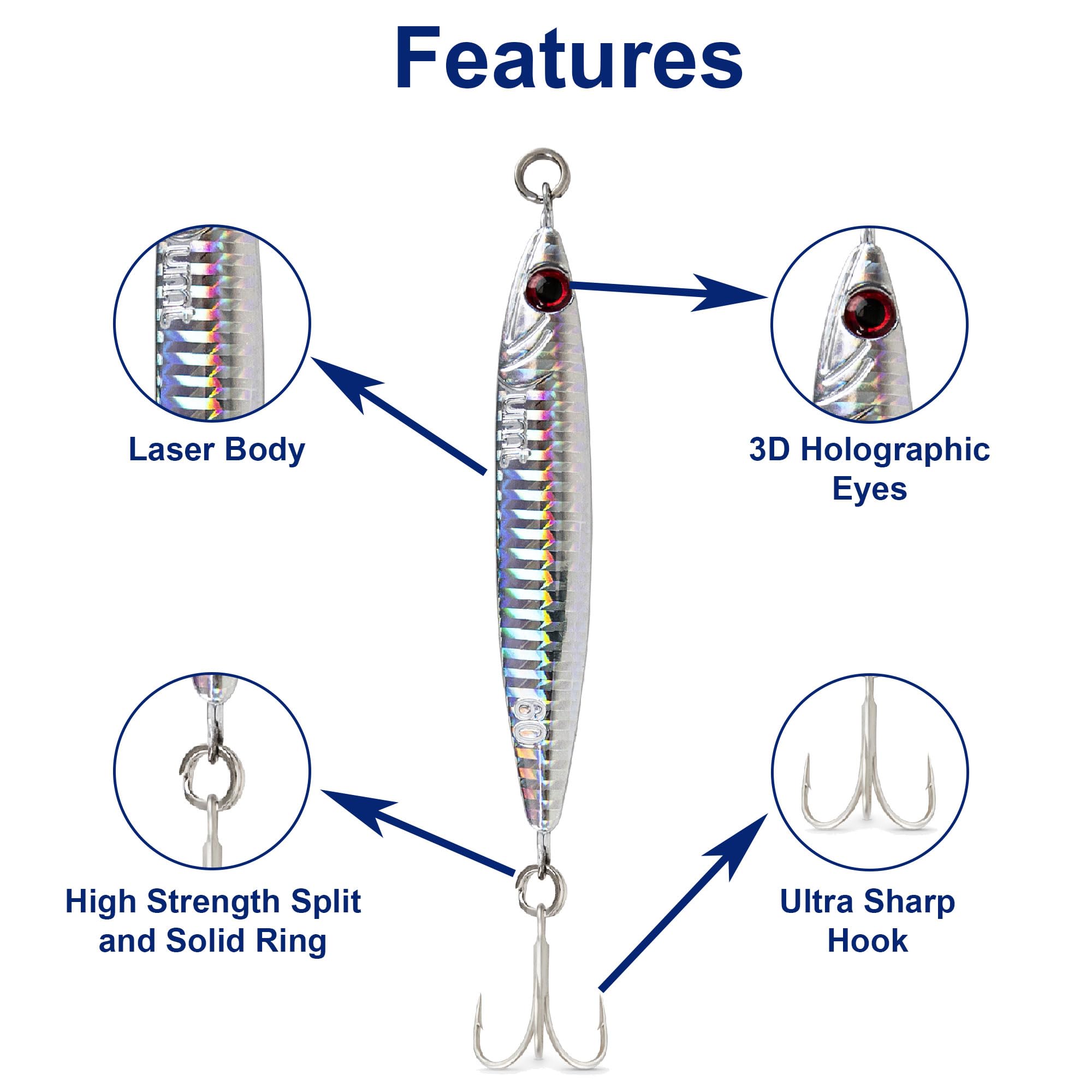 Uncle Mo's silver-black jig provides high visibility in murky waters.