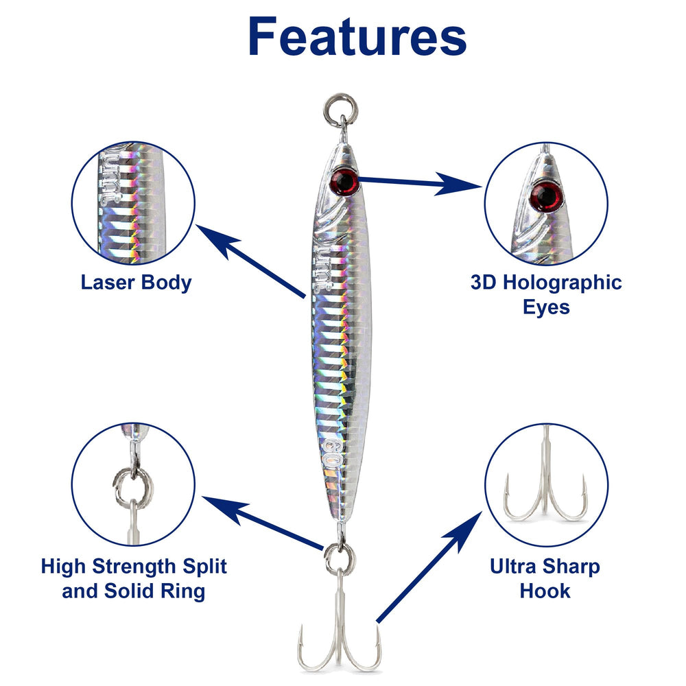 Uncle Mo's silver-black jig provides high visibility in murky waters.