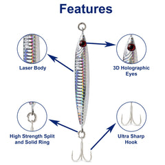 Uncle Mo's silver-black jig provides high visibility in murky waters.