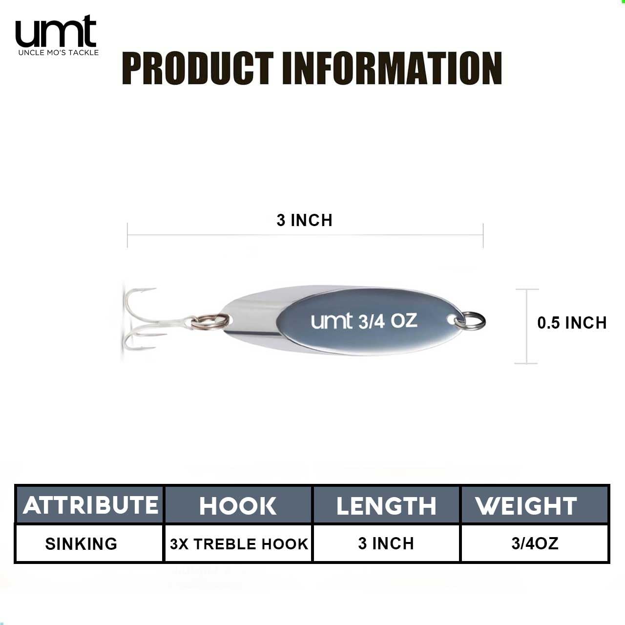 Uncle Mo's UMT chrome spoon close-up highlights bright finish and corrosion resistance.