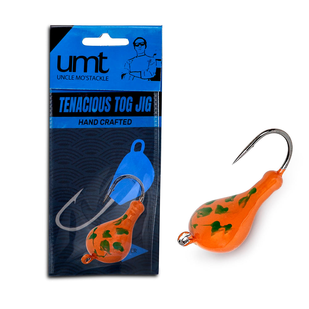 UNCLE MO'S SALTWATER TACKLE Color variations help entice tog around pilings and channels.