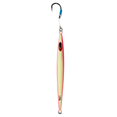 Uncle Mo's pink glow Tuna Riser Jig ships ready to fish.