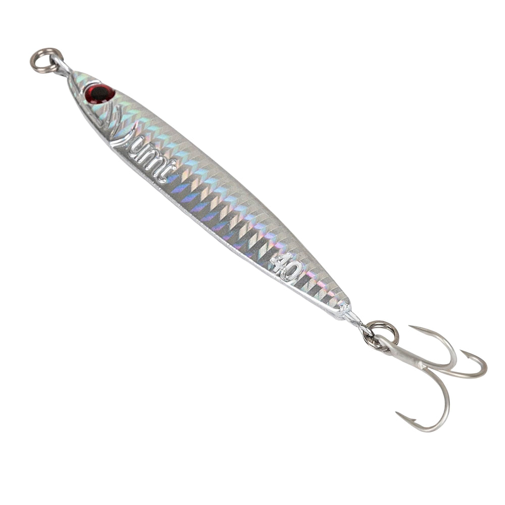 Uncle Mo's reflective scale finish boosts visibility during casts.