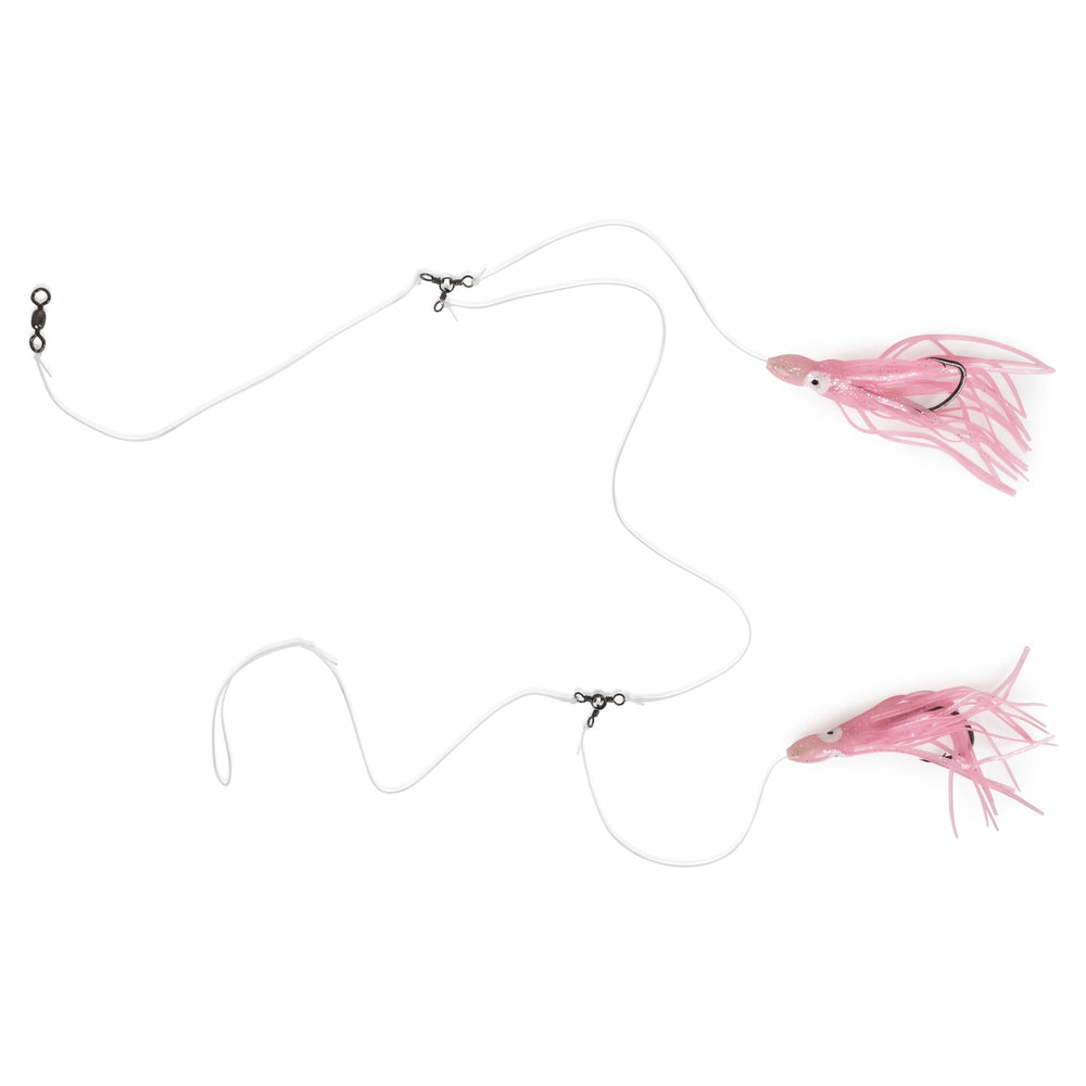 Glow skirts illuminate the lure in darkness for Tile Fish.