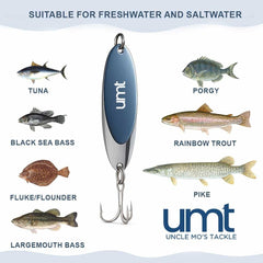UNCLE MO'S UMT spoon chrome shine reflects water and attracts strikes