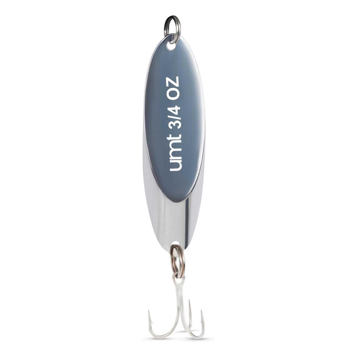 UNCLE MO'S UMT spoon front view shows balanced action for trout and bass