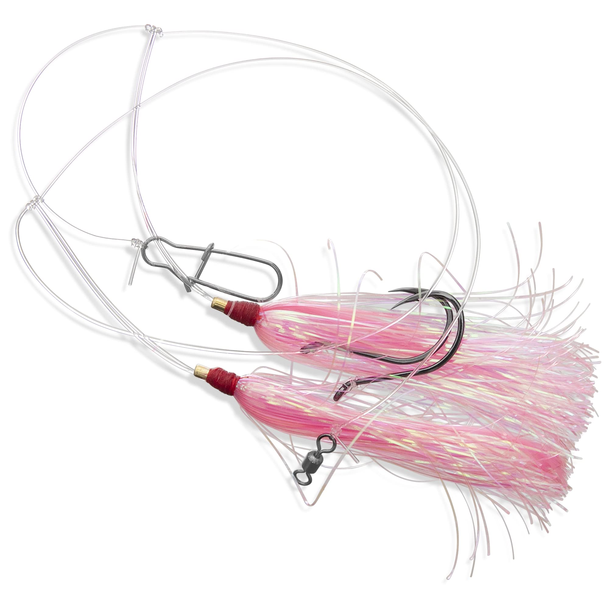 UNCLE MO’S 3/0 black offset octopus hook ready for sturdy fluke rigs