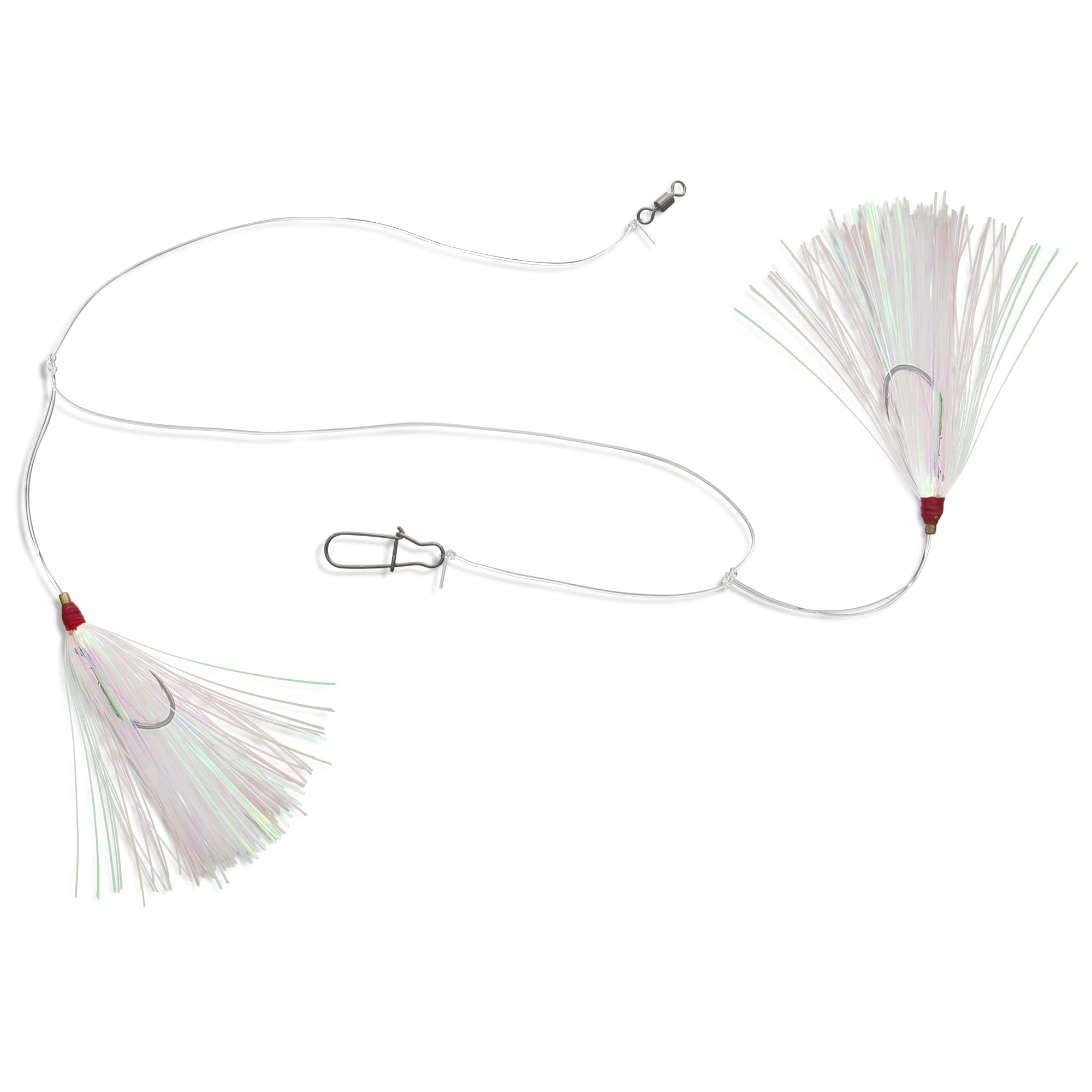 Uncle Mo’s 30lb mono leader with 60lb swivel delivers reliable connections