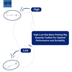 Uncle Mo's Tackle rig with attractor beads enhances bait visibility.