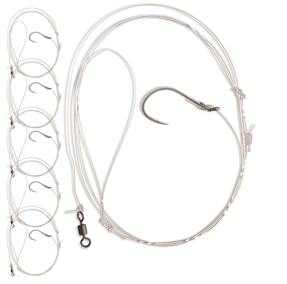 Uncle Mo’s Tackle Blackfish tautog rig with 5-pack, 1-hook, 3/0 BKK hook and 60lb line