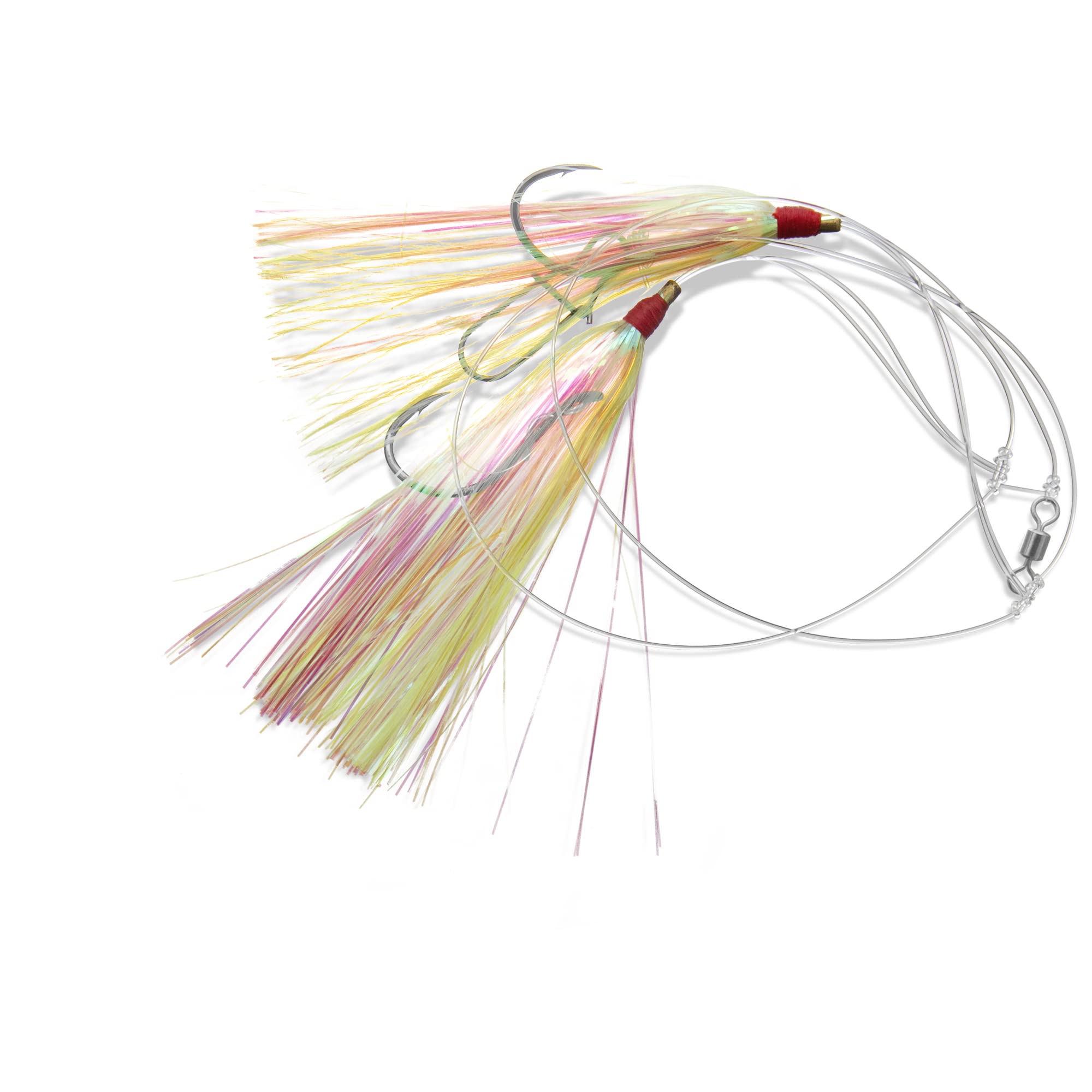 Approximate 22-inch leader on the fluke hi-lo rig