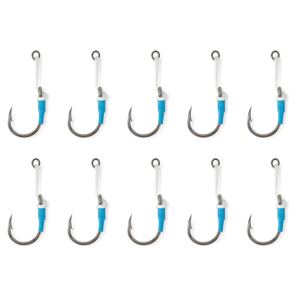 Uncle Mo's Tackle solid ring jigging hooks for strong saltwater performance