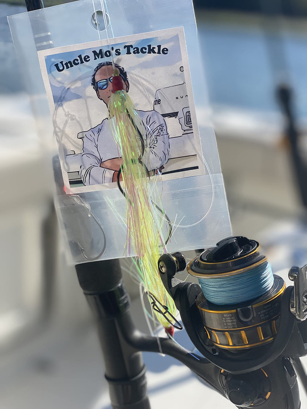 Uncle Mo's teaser-above-bait arrangement attracts bites in cluttered bottoms