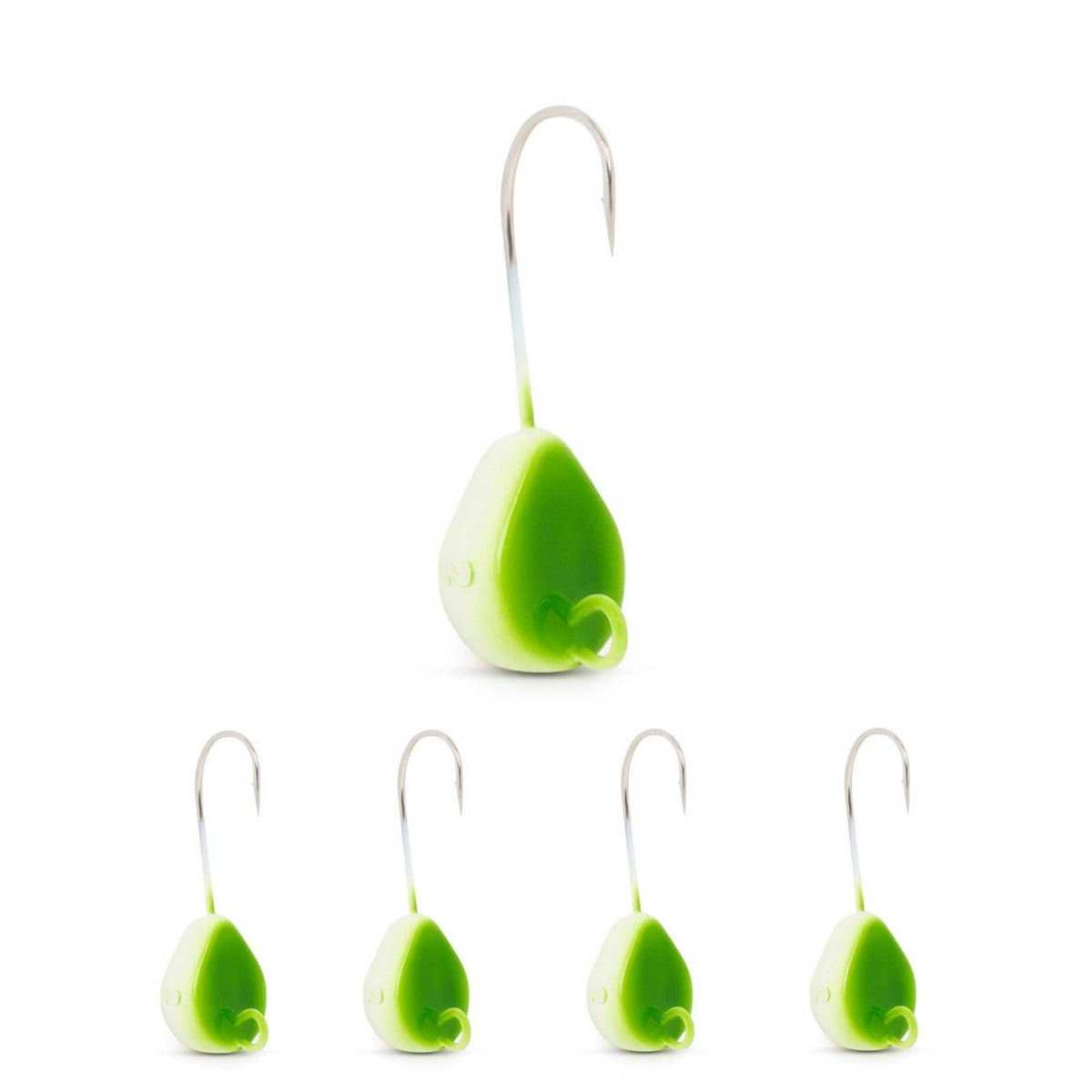 UNCLE MO'S UMT 5 Pack White Chin Wrecker Greenie jigs for trophy blackfish