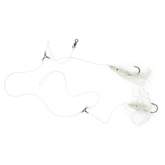 UNCLE MO'S Glow skirts boost visibility in deep water for attracting fish.