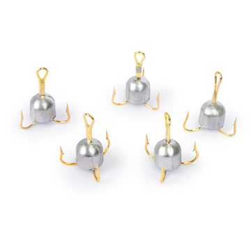 5/0 Treble Hook detail - weighted treble hooks for bass and trout