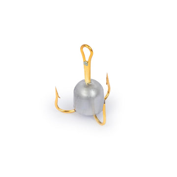 Package of Uncle Mo's Tackle Weighted 5/0 Treble Hooks 1.5oz - 5-pack