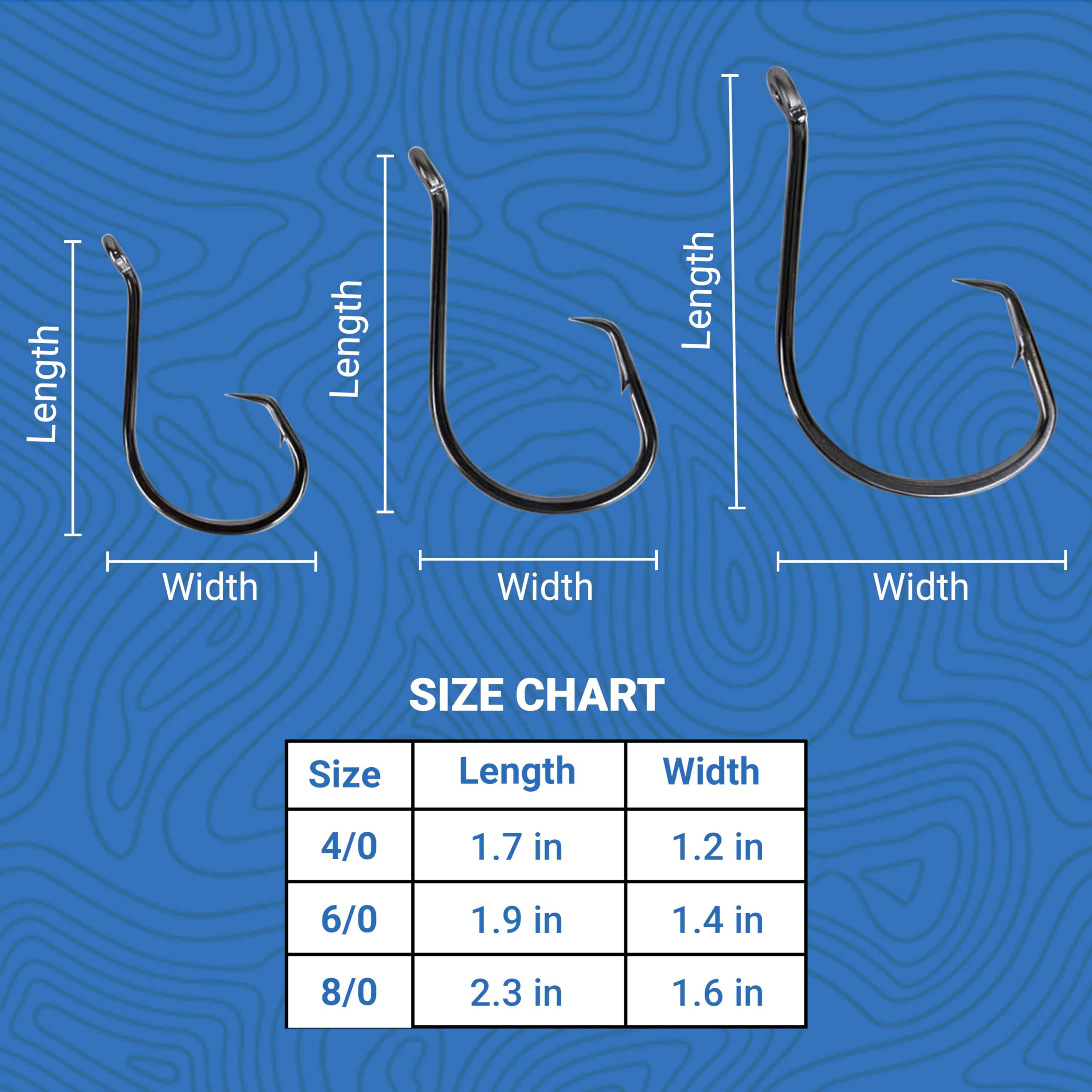 UNCLE MO'S UMT inline circle hooks 8/0 in black nickel for bigger species.