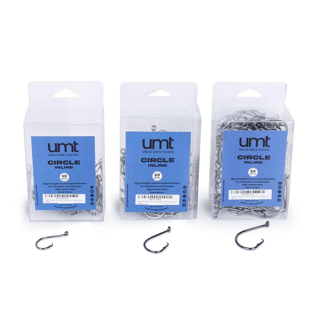 In-water view of UNCLE MO'S UMT inline circle hooks ready for action.
