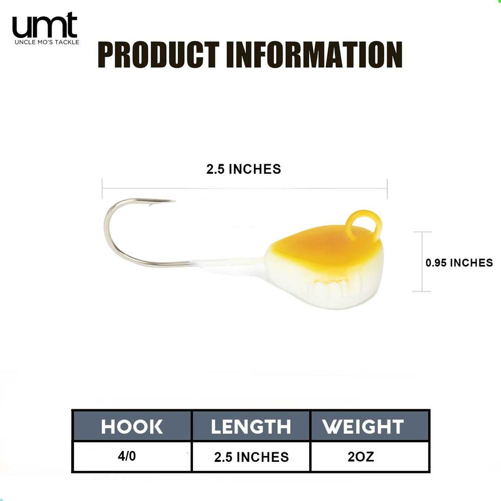 UNCLE MO'S UMT White Legger finish jig boosts visibility and bite-triggering action