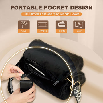 uncn Rechargeable Hand Warmer Pouch with 10000mAh battery powers extended warmth on the go.