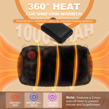 uncn Hand Warmer Pouch with shoulder strap offers hands-free warmth for shopping.
