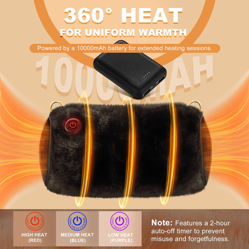 uncn Hand Warmer Pouch with shoulder strap offers hands-free warmth for shopping.