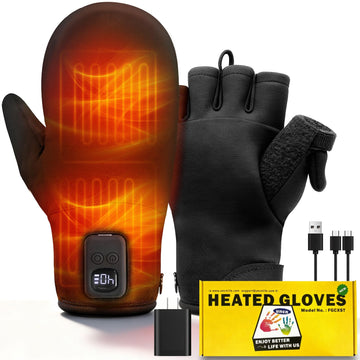 UNCN heated gloves show 3000mAh battery power for all-day warmth.