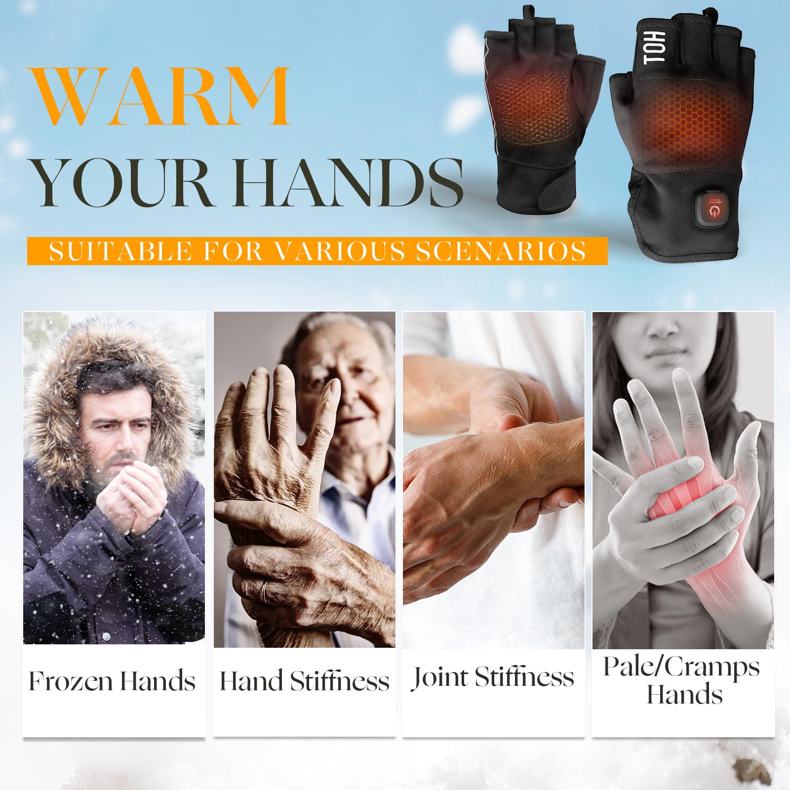 UNCN heated gloves with rechargeable battery pack deliver cordless warmth on the go