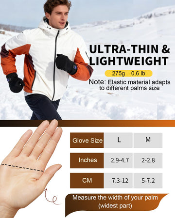 UNCN heated gloves offer three heating modes for targeted warmth.