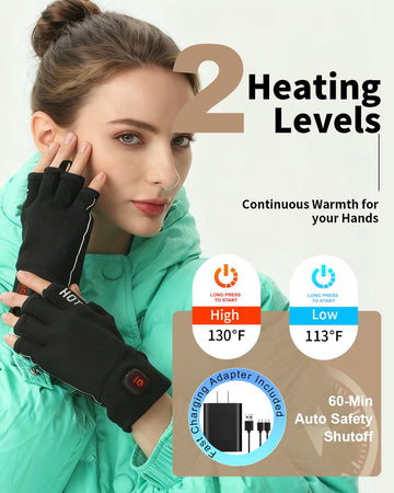 UNCN heated gloves are touchscreen compatible for device use without removal
