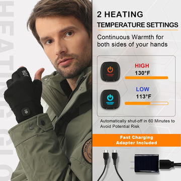 uncn heated gloves suitable for both women and men in winter